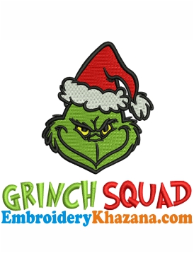 Grinch Squad Embroidery Design