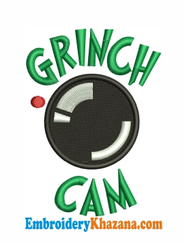 Grinch Cam Embroidery Design