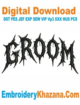 Groom Machine Embroidery Design