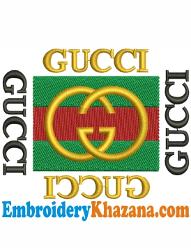 Gucci Square Logo Embroidery Design