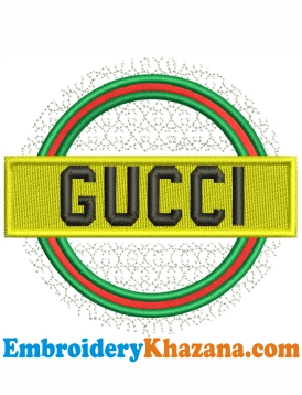 Gucci Brand Logo Embroidery Design
