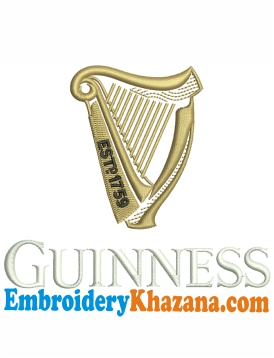 Guinness Logo Embroidery Design