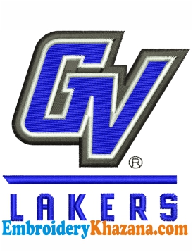 Gv Lakers Logo Embroidery Design
