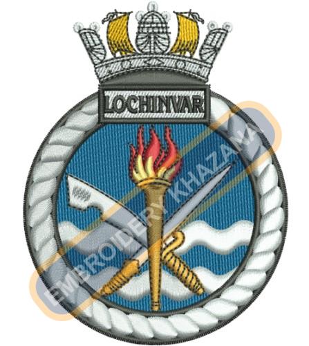 HMS LOCHINVAR Crest Embroidery Design