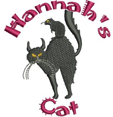 Hanah Cat Embroidery Design