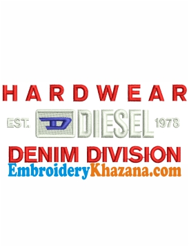 Hardware Diesel Logo Embroidery Design