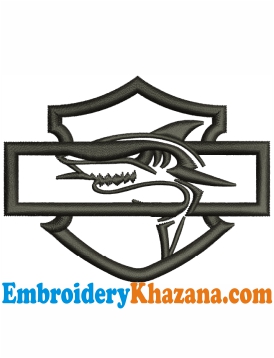 Harley Bar and Shield Embroidery Design