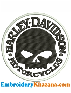 Harley Davidson Willie G Skull Embroidery Design