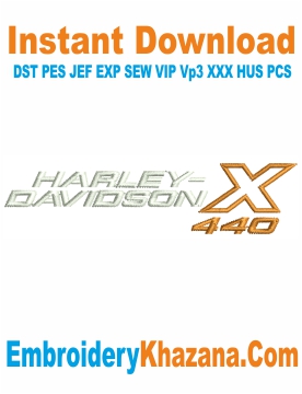 Harley Davidson X440 Embroidery Design