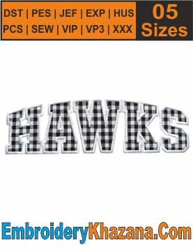 Hawks Applique Machine Embroidery Files