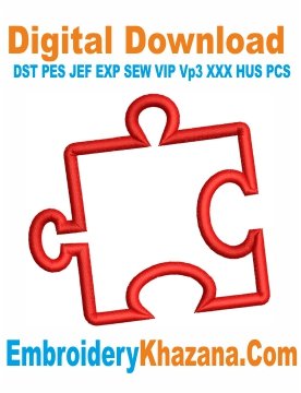 Puzzle Applique Embroidery Design