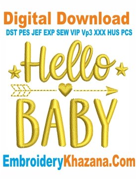 Hello Baby Embroidery Designs