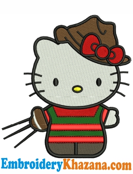 Hello Cats Halloween Embroidery Design