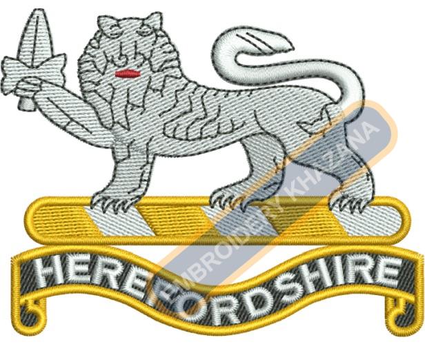 Hereford Regiments Badge Embroidery Design