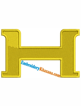 Hermes H Logo Embroidery Design