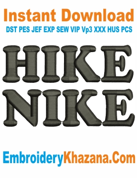 Hike Nike Embroidery Design