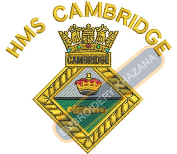Hms Cambridge Crest Embroidery Design
