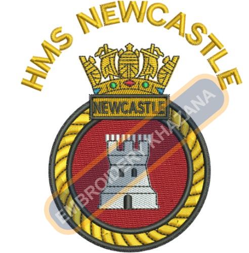 Hms Newcastle Crest Embroidery Design