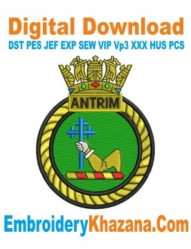 Hms Antrim Crest Embroidery Designs