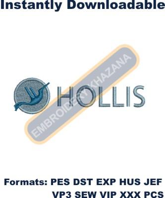 Hollis Logo Embroidery Design