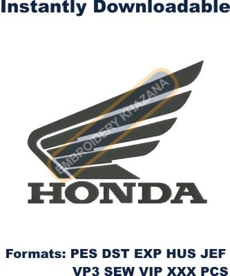 Honda Bike Logo embroidery design