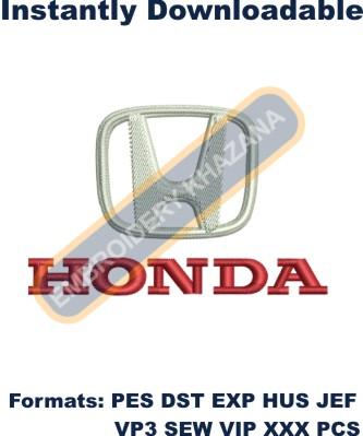 Honda Car Logo Digital Machine Embroidery Design