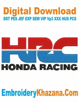 Honda Racing Logo Embroidery Design
