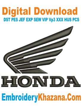 Honda Logo Motorcycle Embroidery Design