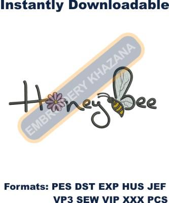 Honey Bee Machine Embroidery Design
