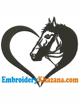 Horse Heart Embroidery Design