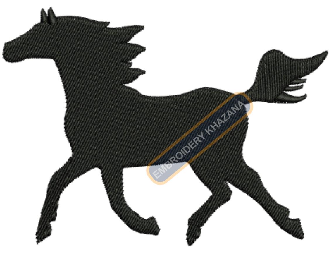 Horse Ridding Machine Embroidery Design