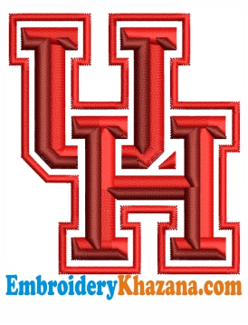 Houston Cougars Football Logo Embroidery Design