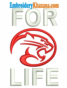 Houston Cougars Logo Embroidery Design