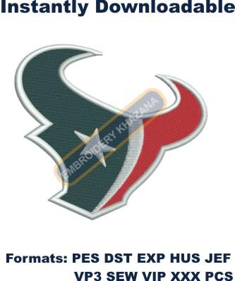Houston Texans Logo Embroidery Design