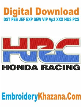 HRC Honda Racing Embroidery Design