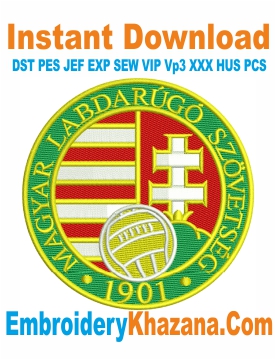 Hungary Football Team Logo Embroidery Design