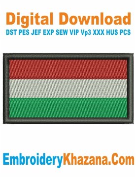 Hungary Flag Embroidery Design