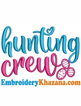 Hunting Crew Embroidery Design