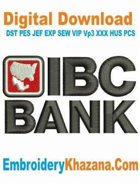 IBC Bank Embroidery Design