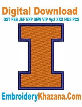 Illinois Fighting Illini Embroidery Design