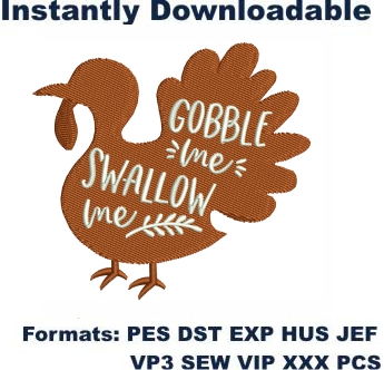 Gobble Me Swallow Me Embroidery Designs