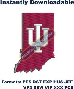 Indiana University Logo Embroidery Design