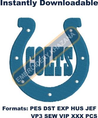 Indianapolis Colts Logo Embroidery Design