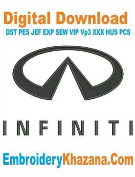 Infiniti Logo Large Size Embroidery Design