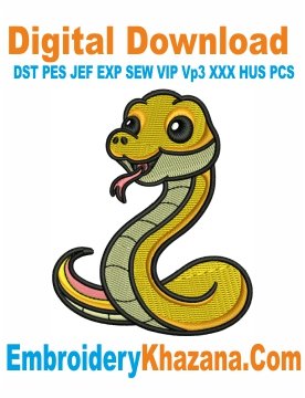 Insularis Snake Embroidery Design