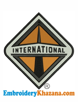 International Truck Logo Embroidery Design