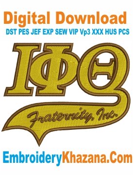 Iota Phi Theta Embroidery Designs