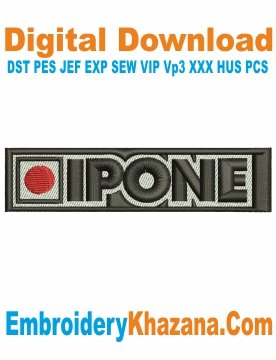 Ipone Logo Embroidery Design