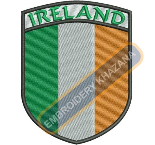 Ireland Logo Embroidery Design