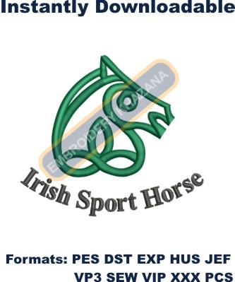 Irish Sport Horse Embroidery Design